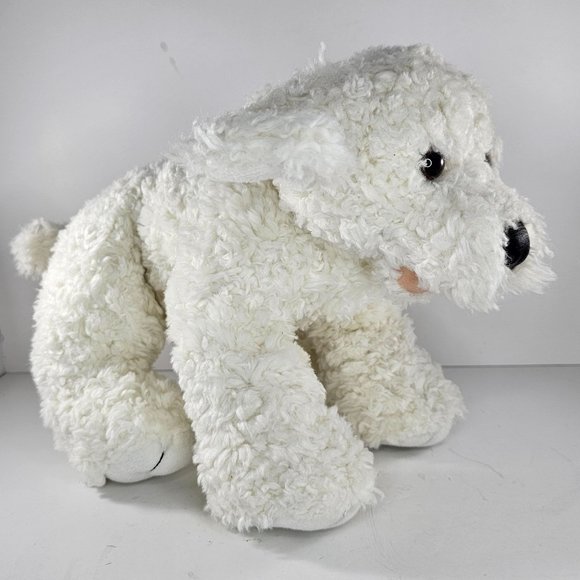 Vintage Build A Bear Bichon Maltese Poodle Dog Stuffed Animal Poseable Ears - Picture 2 of 7